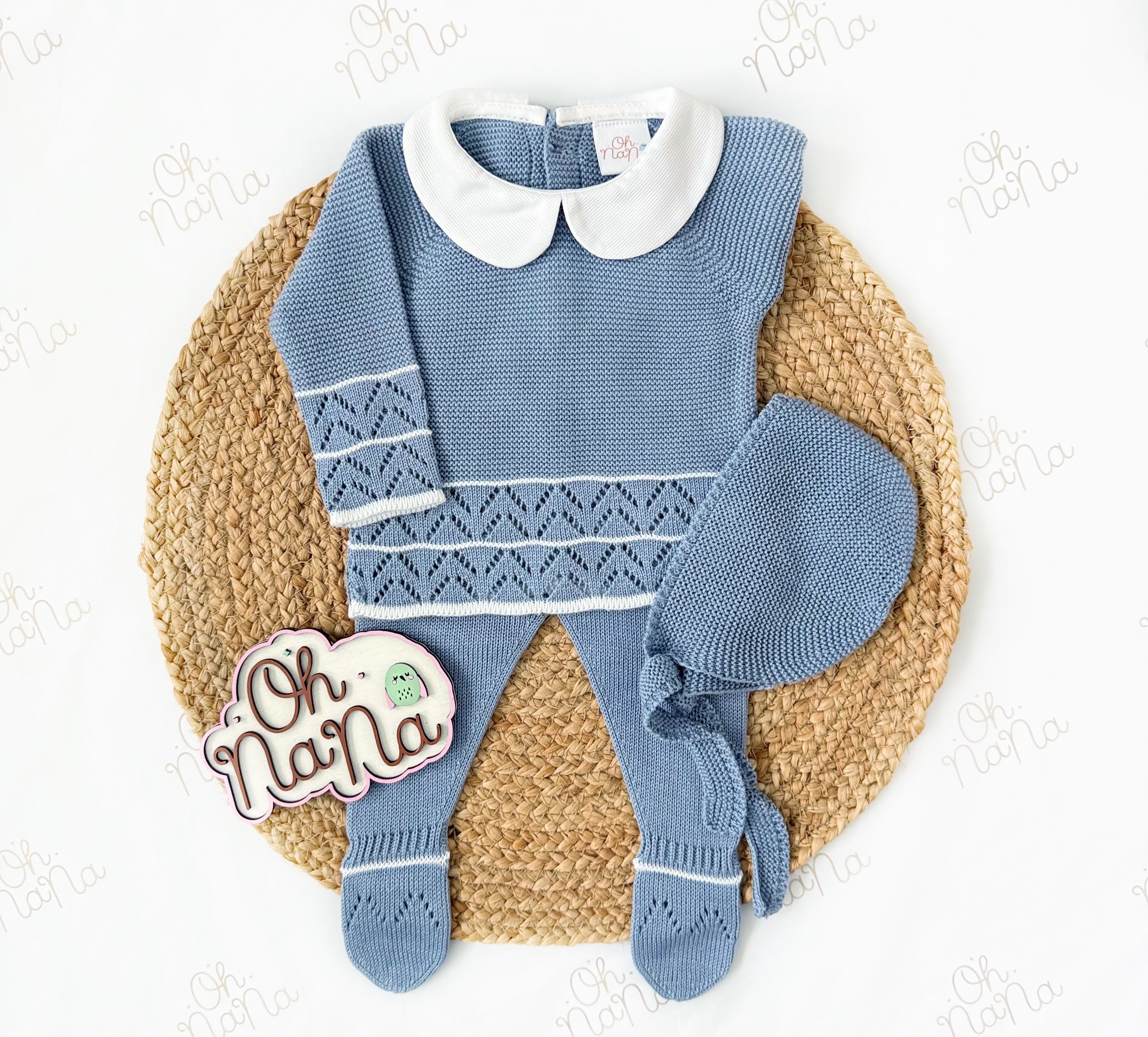 Alfie Newborn Three Piece Outfit (4 Colors Available)