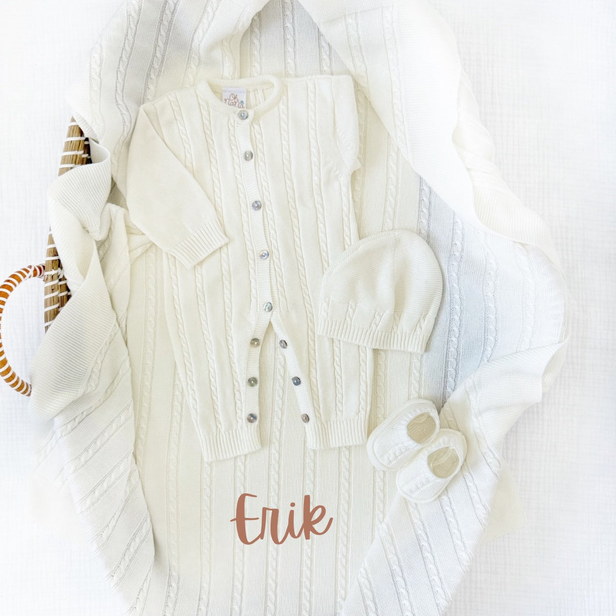 Personalized Cotton Five Piece Set (Cream)