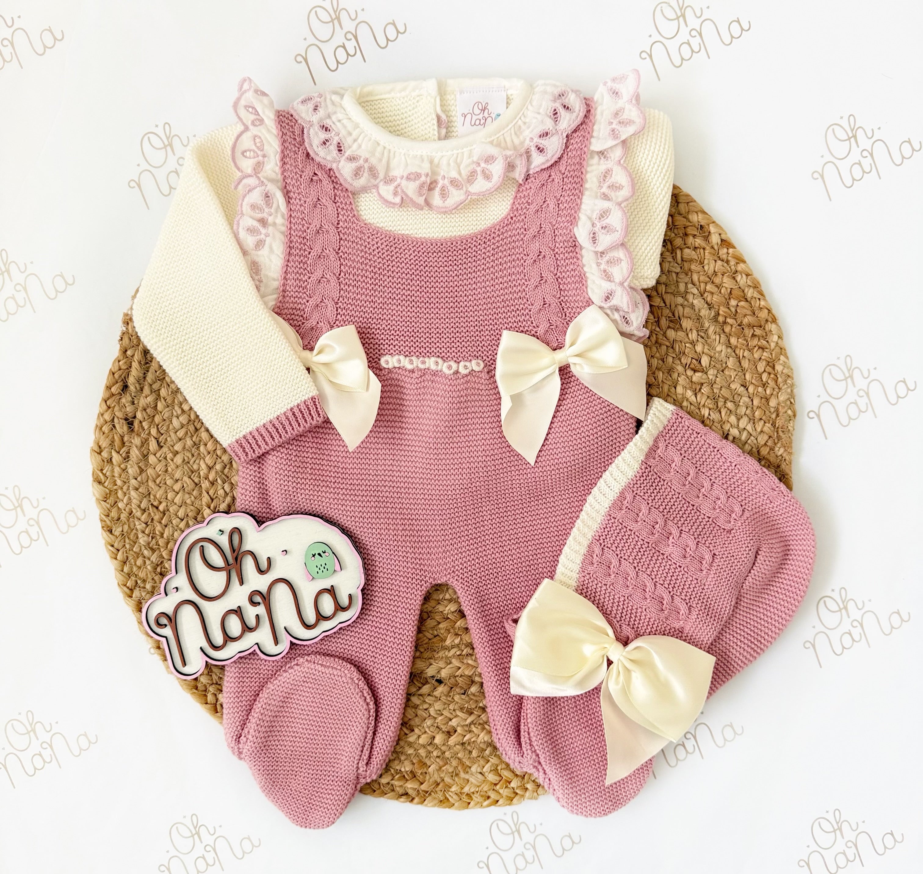 Fairy Three Piece Knitted Outfit (2 Colors Available)